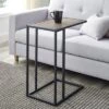 23" Modern Rectangle Two-Tone C Side Table With Metal Base - Saracina Home 2 23" Modern Rectangle Two-Tone C Side Table With Metal Base - Saracina Home -Furniture Sales Store GUEST 79ed4eb6 b935 4dc1 a8a6 994aab6c93c7