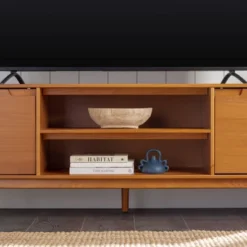 Solid Wood Mid-Century Modern TV Stand For TVs Up To 80" - Saracina Home -Furniture Sales Store GUEST 7b8f78dc b7ab 4f0a bbb2 79db23e31b3a