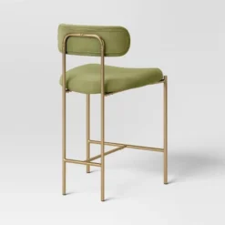 Orion Luxe Backed Counter Height Barstool With Brass Legs Olive Green Velvet - Threshold™ -Furniture Sales Store GUEST 7e783766 9223 4da7 9627 10de0ab7294f