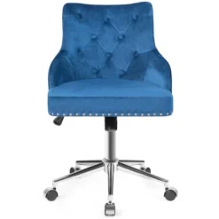 Tangkula Velvet Desk Chair Upholstered 360°Swivel Height Adjustable Rolling Office Chair For Office Bedroom Living Room 18 Tangkula Velvet Desk Chair Upholstered 360°Swivel Height Adjustable Rolling Office Chair For Office Bedroom Living Room -Furniture Sales Store GUEST 7f78dacd 8b54 4506 8677 294054517924