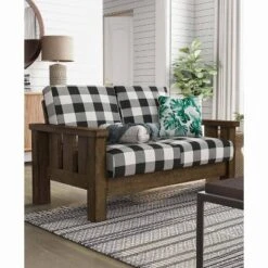 Jovie Gingham Rustic Loveseat - HOMES: Inside + Out 12 Jovie Gingham Rustic Loveseat - HOMES: Inside + Out -Furniture Sales Store GUEST 811faadd dc28 48fc 8c06 09255a27cd4d