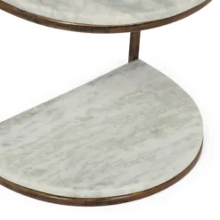 33.5" Bainville Modern Glam Handcrafted Marble Half Round Etagere Bookcase Natural White/Antique Brass - Christopher Knight Home 10 33.5" Bainville Modern Glam Handcrafted Marble Half Round Etagere Bookcase Natural White/Antique Brass - Christopher Knight Home -Furniture Sales Store GUEST 81ab22e6 eb7f 4b88 9722 a7abae7555a6