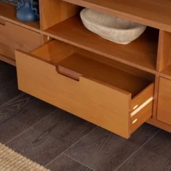 Cara 3 Drawer Mid-Century Modern 3 Drawer TV Stand For TVs Up To 80" - Saracina Home -Furniture Sales Store GUEST 8201f05f 5099 4fe4 a629 d34231b717fb