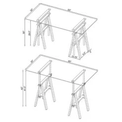 Statham Glass Top Adjustable Sawhorse Standing Desk Chrome - Coaster 13 Statham Glass Top Adjustable Sawhorse Standing Desk Chrome - Coaster -Furniture Sales Store GUEST 83fa6233 ac1f 4164 8445 30e244687000