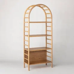72" Holladay Curved Wooden Bookcase - Threshold™ Designed With Studio McGee -Furniture Sales Store GUEST 84aacca0 2437 4d03 8b04 6e3f30c27fb1