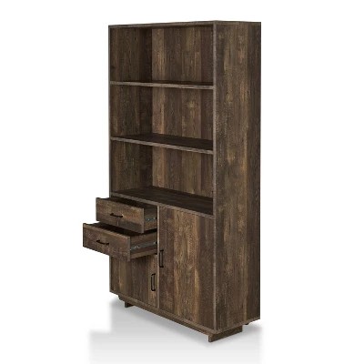 69.8" Tappan Bookcase With Cabinet Reclaimed Oak - HOMES: Inside + Out 6 69.8" Tappan Bookcase With Cabinet Reclaimed Oak - HOMES: Inside + Out - Image 4