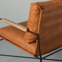 Faux Leather & Metal Accent Chair - Black/Brown - Hearth & Hand™ With Magnolia 12 Faux Leather & Metal Accent Chair - Black/Brown - Hearth & Hand™ With Magnolia -Furniture Sales Store GUEST 888ba238 34ac 4f97 8dd6 ab72ff74e45c