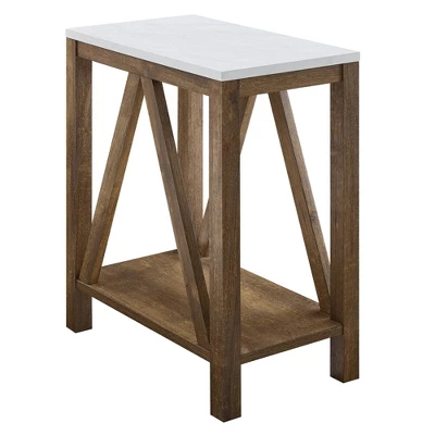 Taylen A Frame Farmhouse Open Storage Side Table - Saracina Home 10 Taylen A Frame Farmhouse Open Storage Side Table - Saracina Home - Image 8
