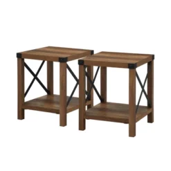 Set Of 2 Sophie Rustic Farmhouse X Frame Side Tables - Saracina Home 17 Set Of 2 Sophie Rustic Farmhouse X Frame Side Tables - Saracina Home -Furniture Sales Store GUEST 94f15c68 b382 4925 90f4 ac7532c4c41e