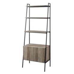 72" Open Shelf And Closed Storage Cabinet Ladder Bookcase - Saracina Home 20 72" Open Shelf And Closed Storage Cabinet Ladder Bookcase - Saracina Home -Furniture Sales Store GUEST 95647392 bcf6 4609 85d2 67f249b2f3ff