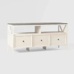 Farmhouse 3 Drawer Wood TV Stand For TVs Up To 65" - Saracina Home 39 Farmhouse 3 Drawer Wood TV Stand For TVs Up To 65" - Saracina Home -Furniture Sales Store GUEST 9c05f01d 83d8 411e ae5d 3185861747c7