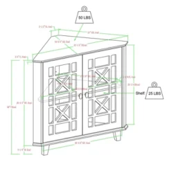 2 Door Corner Accent Cabinet With Fretwork Doors - Saracina Home 22 2 Door Corner Accent Cabinet With Fretwork Doors - Saracina Home -Furniture Sales Store GUEST a18e1f43 b6f9 4000 b005 ef27a6115445