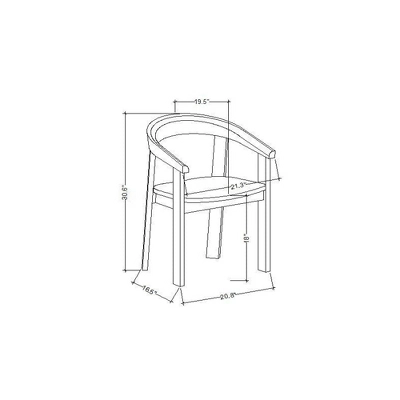 Terra Solid Wood Curved Back Dining Chair - Threshold™ Designed With Studio McGee 8 Terra Solid Wood Curved Back Dining Chair - Threshold™ Designed With Studio McGee - Image 6