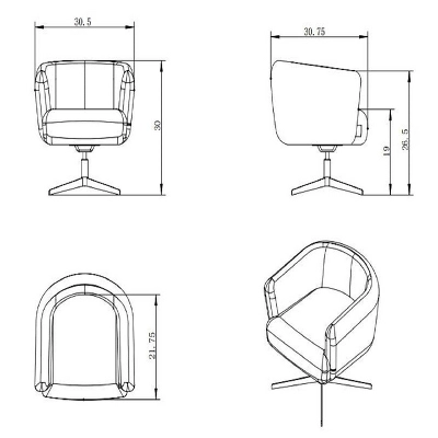 Morpho Swivel Armchair - Threshold™ 9 Morpho Swivel Armchair - Threshold™ - Image 7