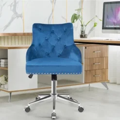 Tangkula Velvet Desk Chair Upholstered 360°Swivel Height Adjustable Rolling Office Chair For Office Bedroom Living Room 14 Tangkula Velvet Desk Chair Upholstered 360°Swivel Height Adjustable Rolling Office Chair For Office Bedroom Living Room -Furniture Sales Store GUEST a867090d c5e7 46a7 b203 9413c5456318