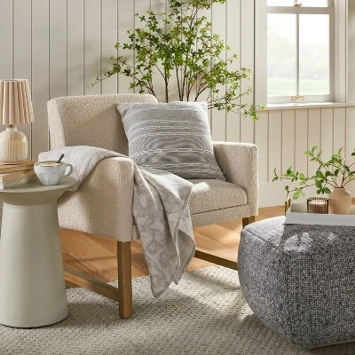 Boucle Upholstered Accent Arm Chair - Cream - Hearth & Hand™ With Magnolia 3 Boucle Upholstered Accent Arm Chair - Cream - Hearth & Hand™ With Magnolia