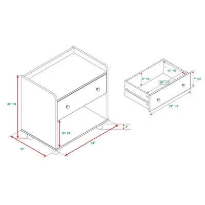 Set Of 2 Katie Transitional Tray Top 1 Drawer Solid Wood Nightstands Caramel - Saracina Home 11 Set Of 2 Katie Transitional Tray Top 1 Drawer Solid Wood Nightstands Caramel - Saracina Home - Image 9