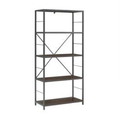 63" 4 Shelf Industrial Transitional Tall Bookshelf - Saracina Home 12 63" 4 Shelf Industrial Transitional Tall Bookshelf - Saracina Home -Furniture Sales Store GUEST ab82027f f17b 4ed3 b4bd 3cb00f9141d7