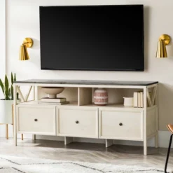 Farmhouse 3 Drawer Wood TV Stand For TVs Up To 65" - Saracina Home 36 Farmhouse 3 Drawer Wood TV Stand For TVs Up To 65" - Saracina Home -Furniture Sales Store GUEST ad5f99fe 2f60 449b aee7 d2a5e5d0aae6