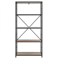 63" 4 Shelf Industrial Transitional Tall Bookshelf - Saracina Home 10 63" 4 Shelf Industrial Transitional Tall Bookshelf - Saracina Home -Furniture Sales Store GUEST ae28e843 9ead 4866 887b 69c057f32e71