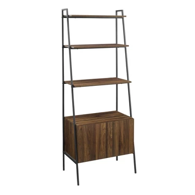 72" Open Shelf And Closed Storage Cabinet Ladder Bookcase - Saracina Home 13 72" Open Shelf And Closed Storage Cabinet Ladder Bookcase - Saracina Home - Image 11