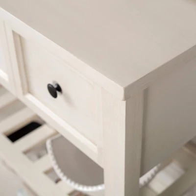 48" Farmhouse Solid Wood 2 Drawer Buffet White - Saracina Home 11 48" Farmhouse Solid Wood 2 Drawer Buffet White - Saracina Home - Image 9