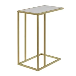 23" Modern Rectangle Two-Tone C Side Table With Metal Base - Saracina Home 19 23" Modern Rectangle Two-Tone C Side Table With Metal Base - Saracina Home -Furniture Sales Store GUEST b65b9434 3351 4d65 bc48 b2c7d25596f8