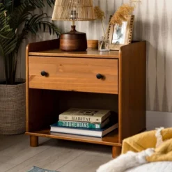 Set Of 2 Katie Transitional Tray Top 1 Drawer Solid Wood Nightstands Caramel - Saracina Home 17 Set Of 2 Katie Transitional Tray Top 1 Drawer Solid Wood Nightstands Caramel - Saracina Home -Furniture Sales Store GUEST b6aafa3b 0da3 4e21 b5c1 30ffa8a85544