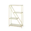 Kokesh Modern Glam Tempered Glass 3 Shelf Asymmetrical Bookcase Gold - Christopher Knight Home 1 Kokesh Modern Glam Tempered Glass 3 Shelf Asymmetrical Bookcase Gold - Christopher Knight Home -Furniture Sales Store GUEST b6edcb18 234e 4d42 bf70 c072317c943f