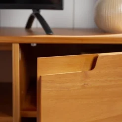 Solid Wood Mid-Century Modern TV Stand For TVs Up To 80" - Saracina Home -Furniture Sales Store GUEST b78e54f7 947a 4b3c 9e8b b3b9f13c7373