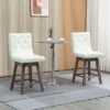 HOMCOM Bar Stools Set Of 2, Swivel Bar Chairs, 25.5" High Fabric Tufted Breakfast Barstools For Kitchen Counter, Cream White 1 HOMCOM Bar Stools Set Of 2, Swivel Bar Chairs, 25.5" High Fabric Tufted Breakfast Barstools For Kitchen Counter, Cream White -Furniture Sales Store GUEST bed2c6ca a45c 4890 8102 49c5703e4267