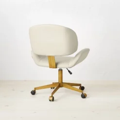 Mahonia Faux Leather Office Chair Cream/Aged Brass - Opalhouse™ Designed With Jungalow™ 10 Mahonia Faux Leather Office Chair Cream/Aged Brass - Opalhouse™ Designed With Jungalow™ -Furniture Sales Store GUEST c063500a 216c 4d23 8174 81e648410040