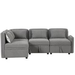 122.8" Minimalist Convertible Modular Sofa, Upholstered Sectional Sofa Couch With 5 Pillows-ModernLuxe 24 122.8" Minimalist Convertible Modular Sofa, Upholstered Sectional Sofa Couch With 5 Pillows-ModernLuxe -Furniture Sales Store GUEST c55d6496 6226 452d a300 c368aa7a8106