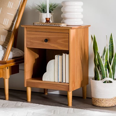 Stiva Classic Mid-Century Modern 1 Drawer Nightstand - Saracina Home 14 Stiva Classic Mid-Century Modern 1 Drawer Nightstand - Saracina Home - Image 13