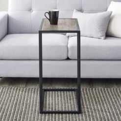 23" Modern Rectangle Two-Tone C Side Table With Metal Base - Saracina Home 13 23" Modern Rectangle Two-Tone C Side Table With Metal Base - Saracina Home -Furniture Sales Store GUEST c9fb0f6a 1baa 4f46 9ad4 ca78b73dae1e