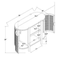 Portola Hills Caned Door Console With Shelves - Threshold™ Designed With Studio McGee -Furniture Sales Store GUEST ca010533 3434 4baa 9362 bdbf17be2193