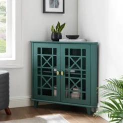 2 Door Corner Accent Cabinet With Fretwork Doors - Saracina Home 24 2 Door Corner Accent Cabinet With Fretwork Doors - Saracina Home -Furniture Sales Store GUEST cfceebbb fbd4 44ae b375 5b6a98a22a32
