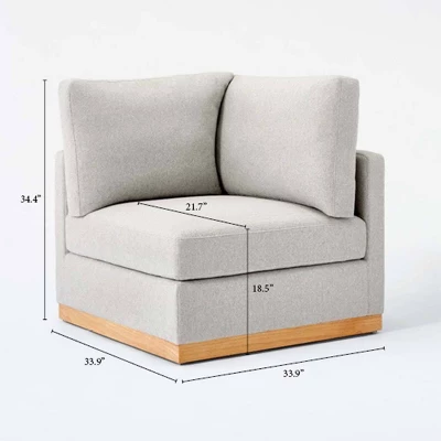 Woodland Hills Modular Sectional Corner Light Gray - Threshold™ Designed With Studio McGee 13 Woodland Hills Modular Sectional Corner Light Gray - Threshold™ Designed With Studio McGee - Image 11