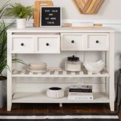 48" Farmhouse Solid Wood 2 Drawer Buffet White - Saracina Home 18 48" Farmhouse Solid Wood 2 Drawer Buffet White - Saracina Home -Furniture Sales Store GUEST d14be0db 9591 4712 bd66 b181051f2d7c