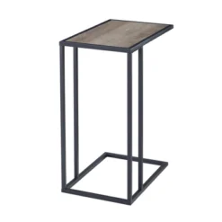 23" Modern Rectangle Two-Tone C Side Table With Metal Base - Saracina Home 18 23" Modern Rectangle Two-Tone C Side Table With Metal Base - Saracina Home -Furniture Sales Store GUEST d20774fc 5fe4 4fa9 bf5f cf9fd585efd4