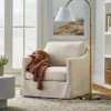 Vivian Park Upholstered Swivel Chair Cream - Threshold™ Designed With Studio McGee 1 Vivian Park Upholstered Swivel Chair Cream - Threshold™ Designed With Studio McGee -Furniture Sales Store GUEST d2f62ae4 c95c 4a87 8460 00da4577b979