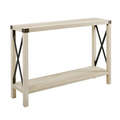 Sophie Rustic Industrial X Frame Entry Table - Saracina Home 12 Sophie Rustic Industrial X Frame Entry Table - Saracina Home - Image 10