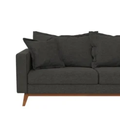 Maryan Pillowback Wood Stretcher Sofa Gray Linen - Room & Joy -Furniture Sales Store GUEST da265011 62e5 4fb0 855f b56065792a88