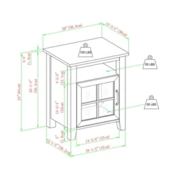 Transitional Classic Windowpane Storage Side Table - Saracina Home -Furniture Sales Store GUEST dad8aa65 d963 49c7 bda3 78b3efe46282