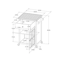 Windham Wood Top Kitchen Cart - Black - Threshold™ -Furniture Sales Store GUEST dea9d574 4d43 47af 9b54 441db16c8996