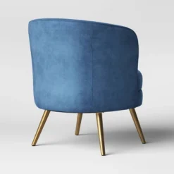 Beadle Accent Chair With Brass Leg Velvet Blue - Project 62™ 7 Beadle Accent Chair With Brass Leg Velvet Blue - Project 62™ -Furniture Sales Store GUEST e11583ec 29c6 45c1 beb3 aaaa0bb28088
