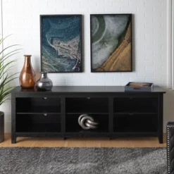 Transitional 6 Cubby Wood Open Storage Wood TV Stand For TVs Up To 80"- Saracina Home 20 Transitional 6 Cubby Wood Open Storage Wood TV Stand For TVs Up To 80"- Saracina Home -Furniture Sales Store GUEST e1ec3d43 1637 41d5 b7e8 b83712cd51fe