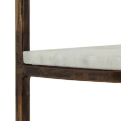 33.5" Bainville Modern Glam Handcrafted Marble Half Round Etagere Bookcase Natural White/Antique Brass - Christopher Knight Home 9 33.5" Bainville Modern Glam Handcrafted Marble Half Round Etagere Bookcase Natural White/Antique Brass - Christopher Knight Home -Furniture Sales Store GUEST e8e9bc5f cfde 4ca6 8d2c 47465c627aa2