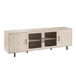 Vik Modern Boho 4 Door Herringbone TV Stand For TVs Up To 80" - Saracina Home -Furniture Sales Store GUEST ed5d16ce 4150 442b 90cb a64eda002eff
