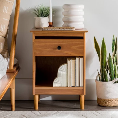 Stiva Classic Mid-Century Modern 1 Drawer Nightstand - Saracina Home 13 Stiva Classic Mid-Century Modern 1 Drawer Nightstand - Saracina Home - Image 12